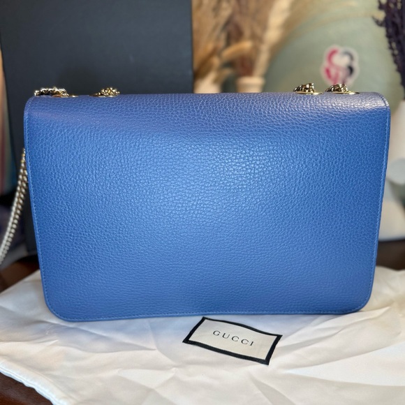 EUC Gucci Medium Leather Dollar Interlocking GG Chain Bag & Matching Wallet - Picture 6 of 17